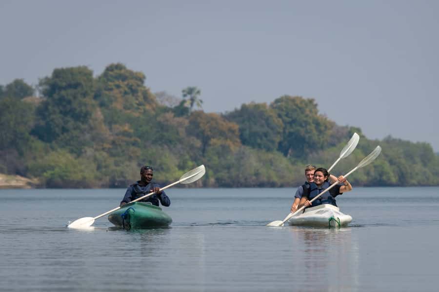 From Livingstone: Full or Half Day Canoe Safari - Leaving Livingstone for the river