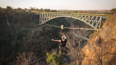 Zip Line from the Victoria Falls Bridge