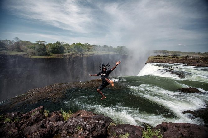 Livingstone island Morning Breezer ( swim above the falls) - Swimming at the lip of Victoria Falls