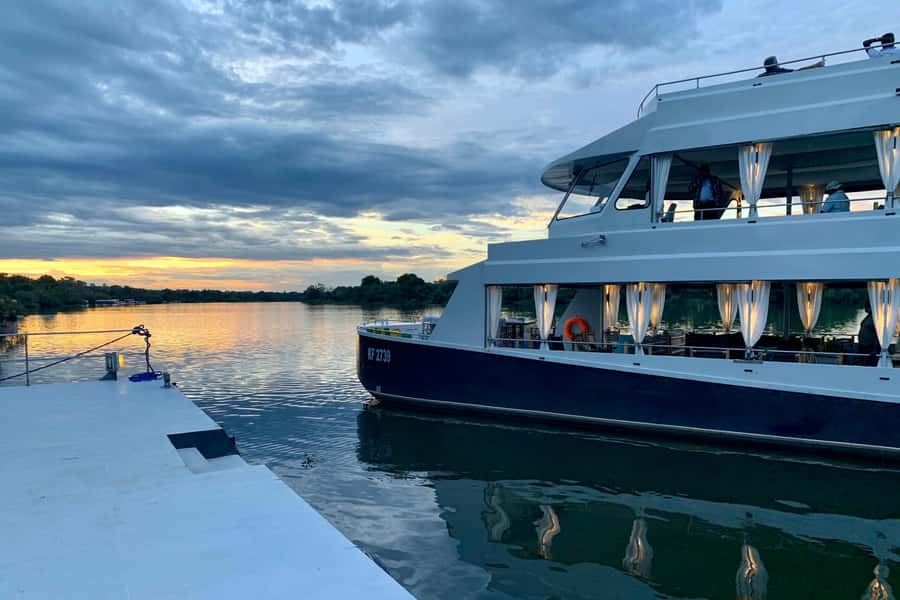 Luxury Cruise : Sunset Boat Cruise on The Zambezi Explorer - A quiet start from Victoria Falls
