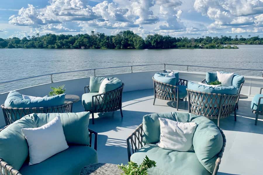 Luxury Cruise : Sunset Boat Cruise on The Zambezi Explorer - Wildlife watching works best from the right deck