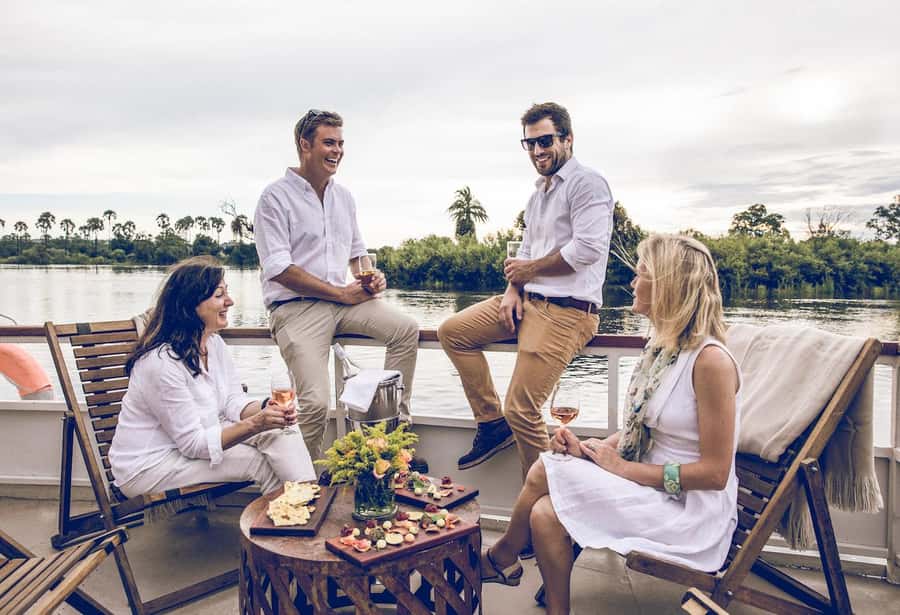 Luxury Sunset Dinner Cruise with 4-Course Meal - Leaving Victoria Falls for the river