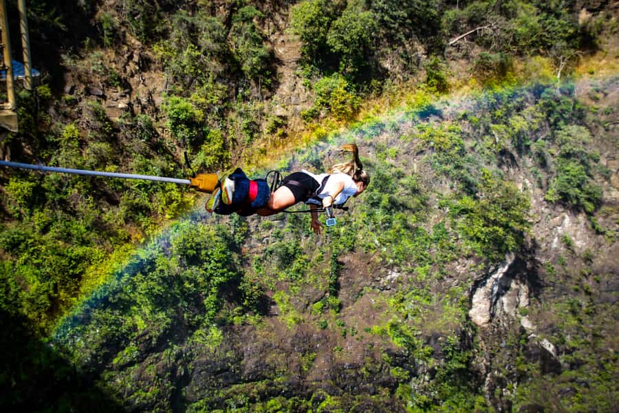 Victoria Falls Bridge Bungee Jump - The safety briefing before the 111-meter drop