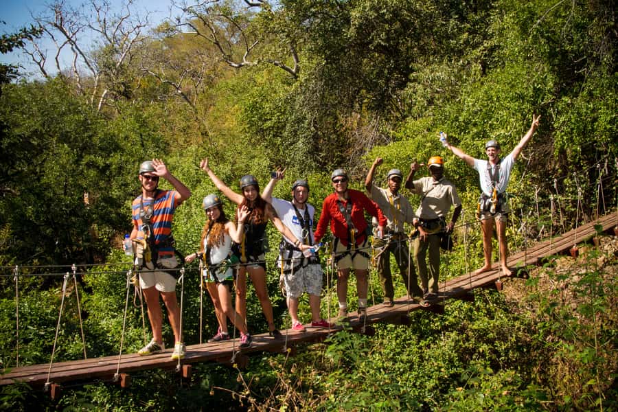 Victoria Falls: Canopy Tour with Transfers - The cable bridge slows the pace