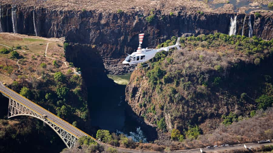 Victoria Falls:Explore the Zambezi Helicopter Experience - Entering Batoka Gorge at Rapid Number 8