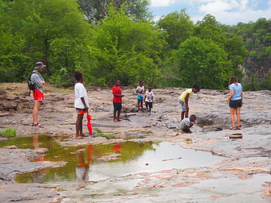 Victoria Falls Gorge Hike & Farm to Table Village Lunch - River views that reward the climb