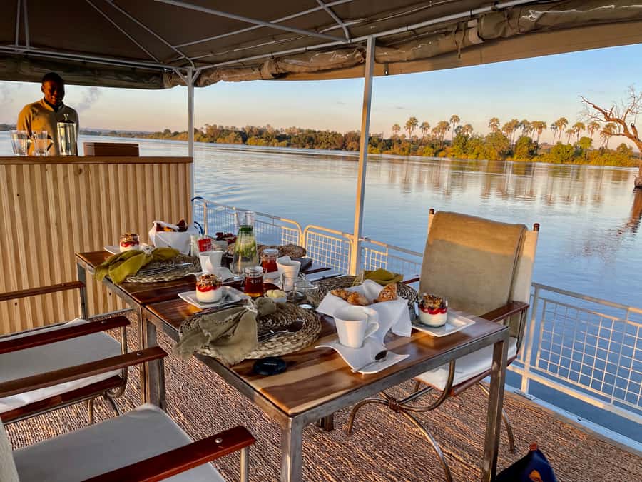 Victoria Falls: Private Sunrise Cruise with Breakfast - The first light on the Zambezi
